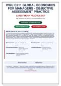 WGU C211 Global Economics for Managers - Objective Assessment Practice Questions with Verified Answers &lpar;188 Q&A &plus; Rationales&rpar; - LATEST 2026
