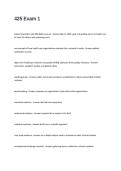 425 Exam 1 Questions with Correct Answers