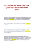 CNA PROMETRIC EXAM PRACTICE&NewLine;QUESTIONS WITH SOLUTIONS&NewLine;2026