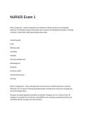 NUR425 Exam 1 Questions with Correct Answers&NewLine;