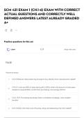 SCM 421 EXAM 1 &lpar;CH&period;1-6&rpar; EXAM WITH CORRECT ACTUAL QUESTIONS AND CORRECTLY WELL DEFINED ANSWERS LATEST ALREADY GRADED A&plus;