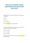 FGCU CIVIC LITERACY EXAM&NewLine;QUESTIONS WITH SOLUTIONS&NewLine;2026&sol;2027