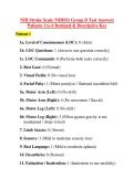 NIH Stroke Scale &lpar;NIHSS&rpar; Group D Test Answers Patients 1 to 6 Itemized & Descriptive Key
