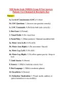 NIH Stroke Scale &lpar;NIHSS&rpar; Group B Test Answers Patients 1 to 6 Itemized & Descriptive Key