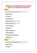 NIH Stroke Scale &lpar;NIHSS&rpar; Group A Test Answers Patients 1 to 6 Itemized & Descriptive Key