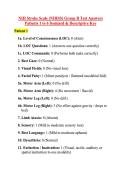 NIH Stroke Scale &lpar;NIHSS&rpar; Group B Test Answers Patients 1 to 6 Itemized & Descriptive Key 