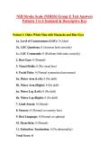 NIH Stroke Scale &lpar;NIHSS&rpar; Group E Test Answers Patients 1 to 6 Itemized & Descriptive Key