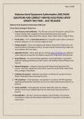 Alabama Aerial Equipment Authorization &lpar;AIR&rpar; EXAM QUESTIONS AND CORRECT VERIFIED SOLUTIONS LATEST UPDATE THIS YEAR &ndash; JUST RELEASED&period;pdf&NewLine;&NewLine;
