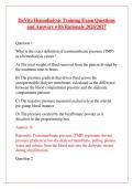 DaVita Hemodialysis Training Exam Questions and Answers with Rationale 2026&sol;2027 