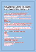 ASAP PACE CERTIFICATION EXAM PREP 2026&NewLine;LATEST UPDATE QUESTIONS AND CORRECT&NewLine;VERIFIED ANSWERS ALREADY GRADED A&plus;