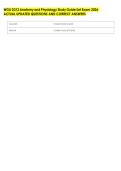 WGU D312 Anatomy and Physiology Study Guide Set Exam 2026 &NewLine;ACTUAL UPDATED QUESTIONS AND CORRECT ANSWERS 
