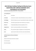 ASA 101 Basic Keelboat Sailing Certification Exam QUESTIONS AND CORRECT ANSWERS WITH RATIONALES&period;