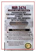 NUR 2474 Pharmacology for Professional Nursing Exam V1 Questions and Answers with Rationale 2026&sol;2027