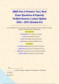 ABSA Part A Practice Test &vert; Real Exam Questions & Expertly Verified Answers &vert; Latest Update 2026 &ndash; 2027 &lpar;Graded A&plus;&rpar;&NewLine;