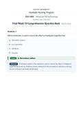 NSG5003 &sol; NSG 5003&colon; Advanced Pathophysiology Final Exam Week 10 &lpar;Latest 2026 &sol; 2027&rpar; South University