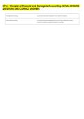 D196 - Principles of Financial and Managerial Accounting ACTUAL UPDATED &NewLine;QUESTIONS AND CORRECT ANSWERS 