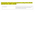 D196 Principles of Financial and Managerial Accounting ACTUAL UPDATED &NewLine;QUESTIONS AND CORRECT ANSWERS 