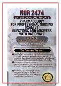 NUR 2474 Pharmacology for Professional Nursing Exam V1 Questions and Answers with Rationale 2026&sol;2027