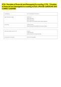D196- Principles of Financial and Managerial Accounting&comma; D196 - Principles &NewLine;of Financial and Managerial Accounting ACTUAL UPDATED QUESTIONS AND &NewLine;CORRECT ANSWERS 