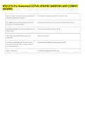 WGU D196 Pre-Assessment ACTUAL UPDATED QUESTIONS AND CORRECT &NewLine;ANSWERS 