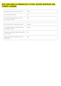 WGU C804 MEDICAL TERMINOLOGY ACTUAL UPDATED QUESTIONS AND &NewLine;CORRECT ANSWERS 
