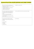 Assessment Final ACTUAL UPDATED QUESTIONS AND CORRECT ANSWERS 