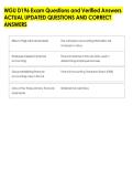 WGU D196 Exam Questions and Verified Answers &NewLine;ACTUAL UPDATED QUESTIONS AND CORRECT &NewLine;ANSWERS 