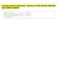 Computer Systems Fundamentals - Final Exam ACTUAL UPDATED QUESTIONS &NewLine;AND CORRECT ANSWERS 