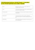 COB 300 Marketing Final Exam&colon; OLD INFO Chapter 1-13 &lpar;McMillen&rpar; &NewLine;ACTUAL UPDATED QUESTIONS AND CORRECT ANSWERS 