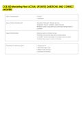 COB 300 Marketing Final ACTUAL UPDATED QUESTIONS AND CORRECT &NewLine;ANSWERS 