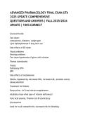 ADVANCED PHARMACOLOGY FINAL EXAM UTA 2025 UPDATE COMPREHENSIVE QUESTIONS AND ANSWERS &vert; FALL 2025&sol;2026 UPDATE &vert; 100&percnt; CORRECT