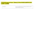 COB 300 Management Exam 1 &lpar;Eliason&rpar; ACTUAL UPDATED QUESTIONS AND &NewLine;CORRECT ANSWERS