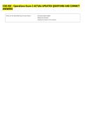 COB 300 - Operations Exam 3 ACTUAL UPDATED QUESTIONS AND CORRECT &NewLine;ANSWERS 