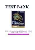 Test Bank Basic and Clinical Pharmacology 15th Edition Bertram G Katzung Exam Questions Answers Study Resource