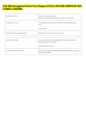 COB 300 Management Exam Two &lpar;Pargas&rpar; ACTUAL UPDATED QUESTIONS AND &NewLine;CORRECT ANSWERS 