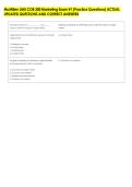 McMillen JMU COB 300 Marketing Exam &num;1 &lpar;Practice Questions&rpar; ACTUAL &NewLine;UPDATED QUESTIONS AND CORRECT ANSWERS 