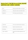 Finance Test 3- COB 300 Ozcan ACTUAL UPDATED &NewLine;QUESTIONS AND CORRECT ANSWERS 