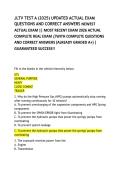 JLTV TEST A &lpar;2025&rpar; UPDATED ACTUAL EXAM QUESTIONS AND CORRECT ANSWERS NEWEST ACTUAL EXAM &vert;&vert; MOST RECENT EXAM 2026 ACTUAL COMPLETE REAL EXAM &sol;&sol;WITH COMPLETE QUESTIONS AND CORRECT ANSWERS &lpar;ALREADY GRADED A&plus;&rpar; &vert; GUARANTEED SUCCESS&excl;&excl;