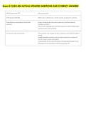 Exam 2 CHSO 404 ACTUAL UPDATED QUESTIONS AND CORRECT ANSWERS 