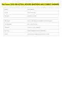 First Exam CHSO 404 ACTUAL UPDATED QUESTIONS AND CORRECT ANSWERS 