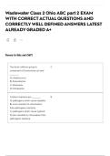 Wastewater Class 2 Ohio ABC part 2 EXAM WITH CORRECT ACTUAL QUESTIONS AND CORRECTLY WELL DEFINED ANSWERS LATEST ALREADY GRADED A&plus;