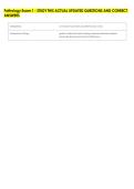 Pathology Exam 1 - STUDY THIS ACTUAL UPDATED QUESTIONS AND CORRECT &NewLine;ANSWERS