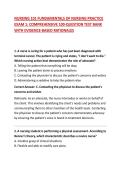 NURSING 101 FUNDAMENTALS OF NURSING PRACTICE EXAM 1&colon; COMPREHENSIVE 100-QUESTION TEST BANK WITH EVIDENCE-BASED RATIONALES