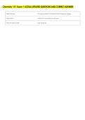 Chemistry 151 Exam 1 ACTUAL UPDATED QUESTIONS AND CORRECT ANSWERS 