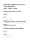 D545 Healthcare Leadership & Management &ndash; Chapter 1 Practice MCQs with Explanations &vert; Original Exam Revision Guide