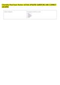 Chemistry Final Exam Review ACTUAL UPDATED QUESTIONS AND CORRECT &NewLine;ANSWERS 