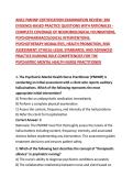 ANCC PMHNP CERTIFICATION EXAMINATION REVIEW&colon; 200 EVIDENCE-BASED PRACTICE QUESTIONS WITH RATIONALES - COMPLETE COVERAGE OF NEUROBIOLOGICAL FOUNDATIONS&comma; PSYCHOPHARMACOLOGICAL INTERVENTIONS&comma; PSYCHOTHERAPY MODALITIES&comma; HEALTH PROMOTION&comma; RISK ASSESSMENT&comma; ETHICA