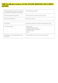 C808 Classification Systems ACTUAL UPDATED QUESTIONS AND CORRECT &NewLine;ANSWERS 