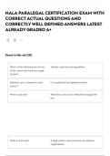 NALA PARALEGAL  CERTIFICATION EXAM WITH CORRECT ACTUAL QUESTIONS AND CORRECTLY WELL DEFINED ANSWERS LATEST ALREADY GRADED A&plus;