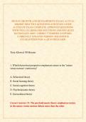 HUMAN GROWTH AND DEVELOPMENT EXAM 1 ACTUAL 2026&sol;2027 PRACTICE QUESTIONS AND STUDY GUIDE ACCURATE EXAM COMPLETE APPROVED QUESTIONS WITH WELL ELABORATED SOLUTIONS AND DETAILED RATIONALES &lpar;100&percnt; CORRECT VERIFIED ANSWERS&rpar; CURRENTLY UPDATED VERSION 2026 EDITION
